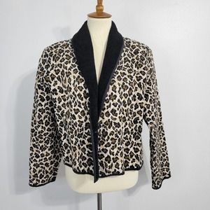 New Identity Vintage Boxy Animal Print Tapestry Jacquard Jacket